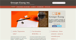 Desktop Screenshot of groupe-esorg.com