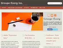 Tablet Screenshot of groupe-esorg.com